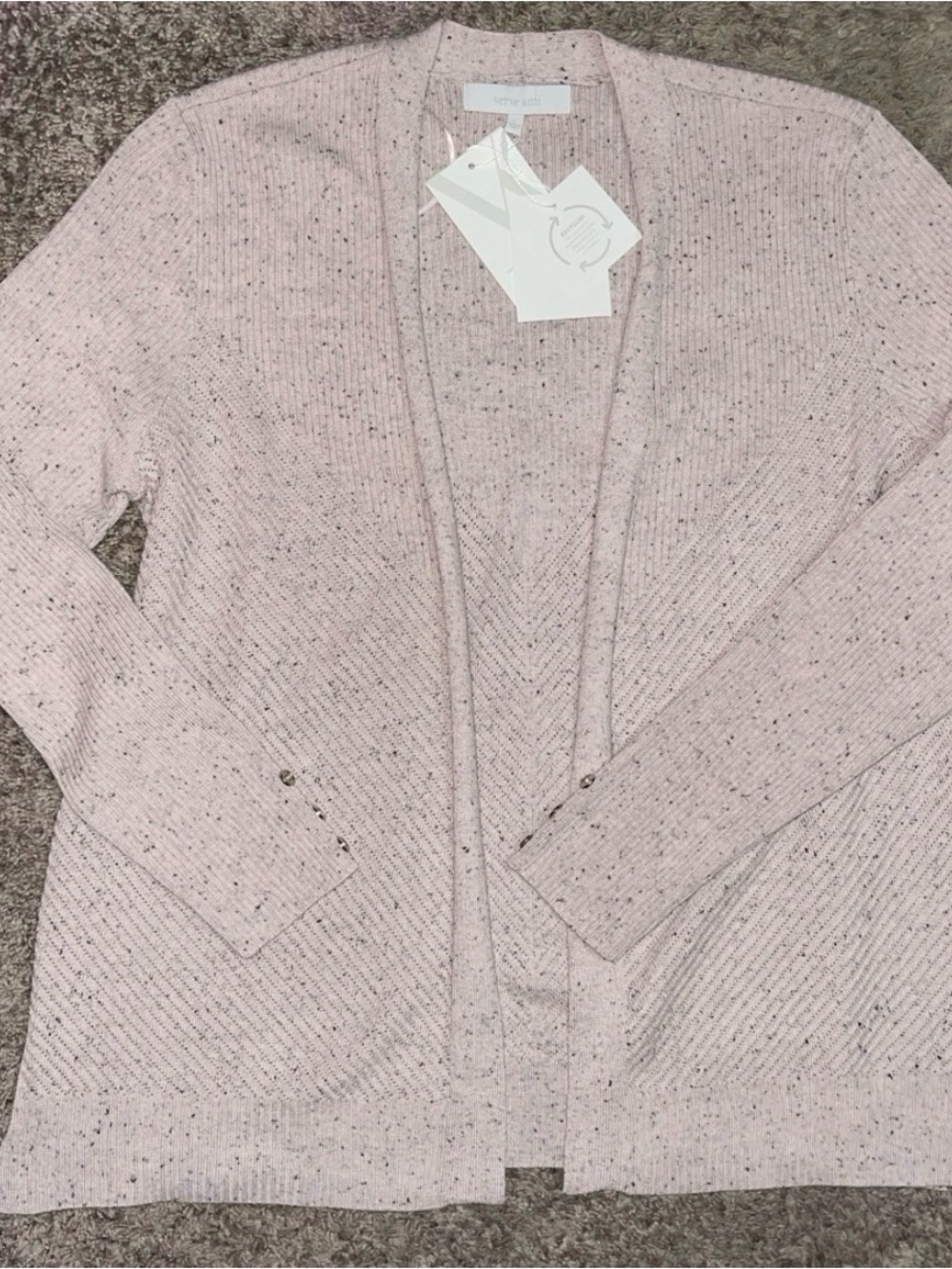 Women's Speckled Open Front Cardigan Sweater
